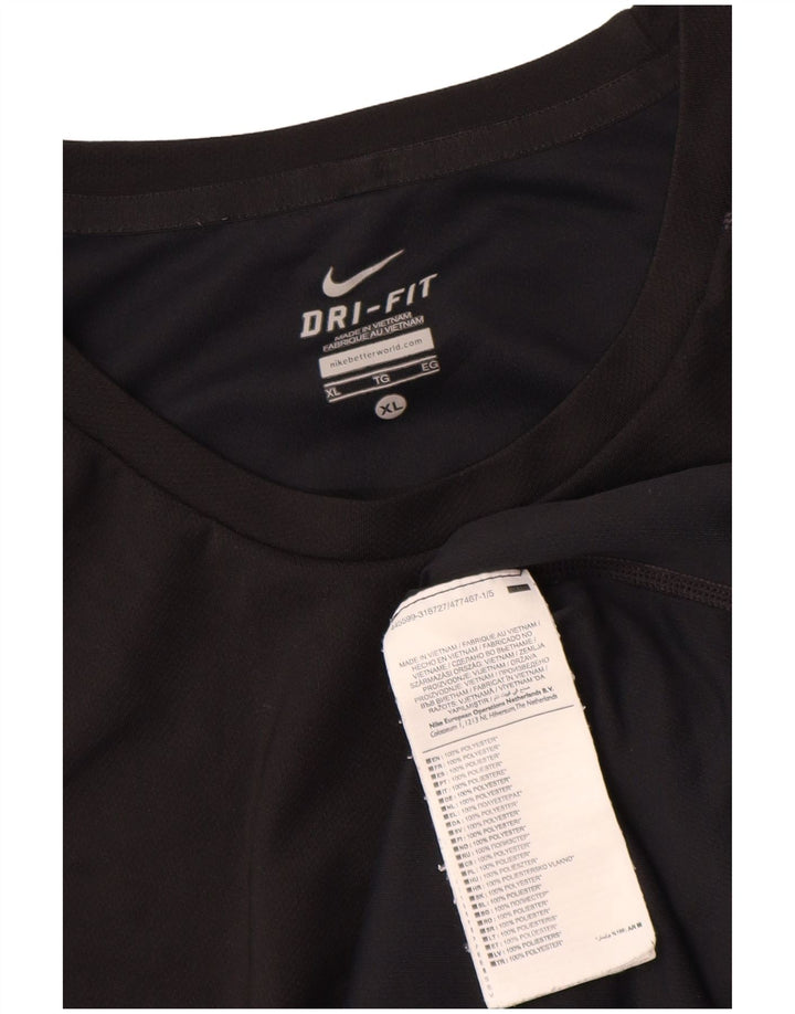Мужская футболка Nike Dri Fit Top XL, черный полиэстер
