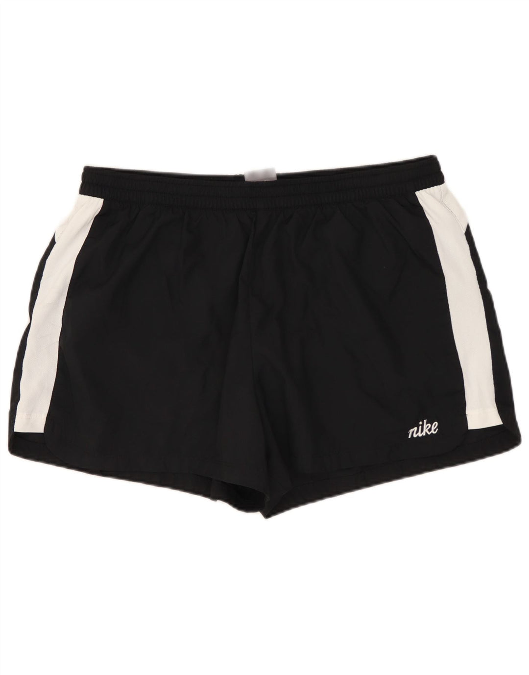 Женские спортивные шорты NIKE, США, 12/14, большие черные полиэстер с цветными блоками