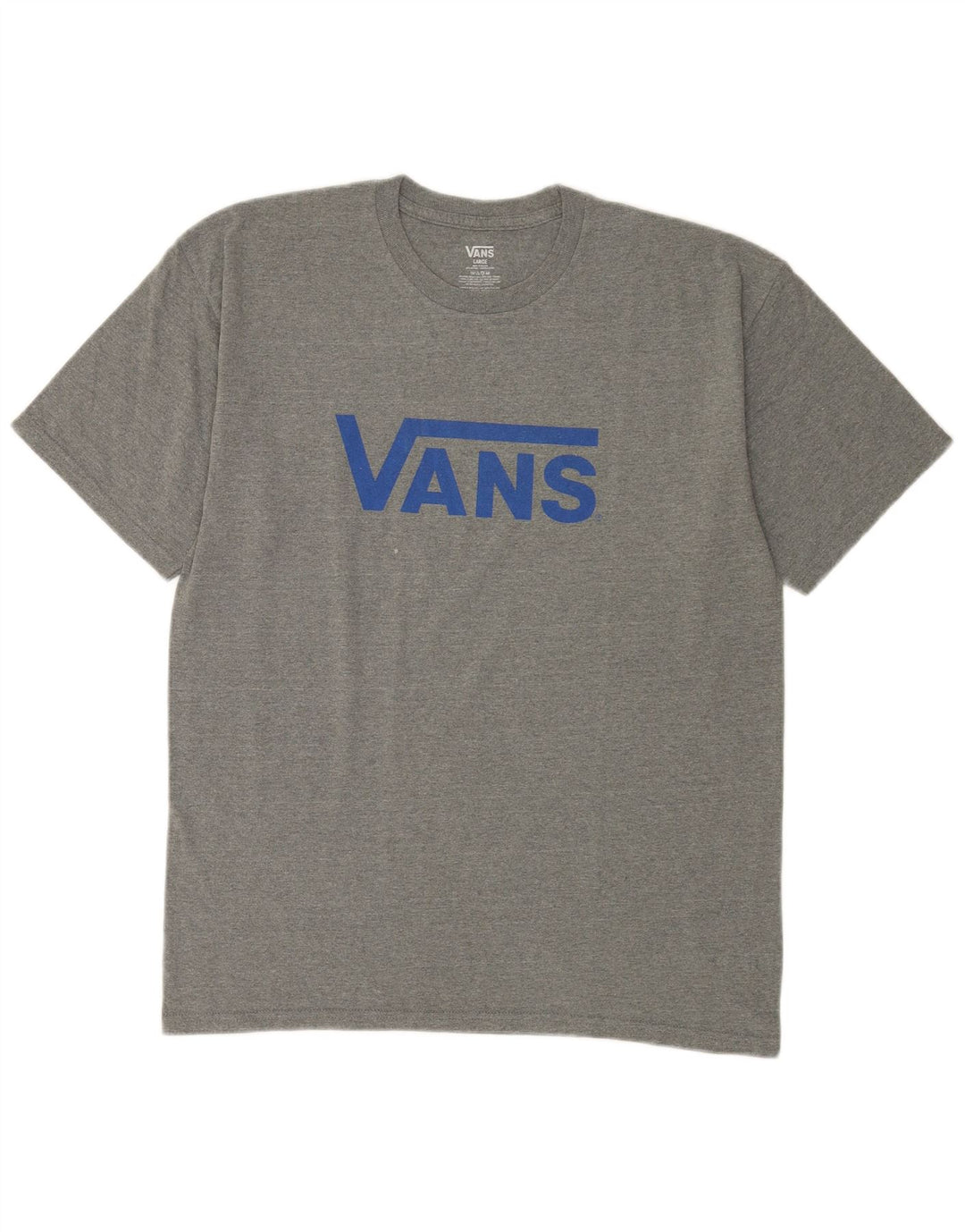 Мужская футболка с рисунком Vans, большой серый хлопок с крапинками