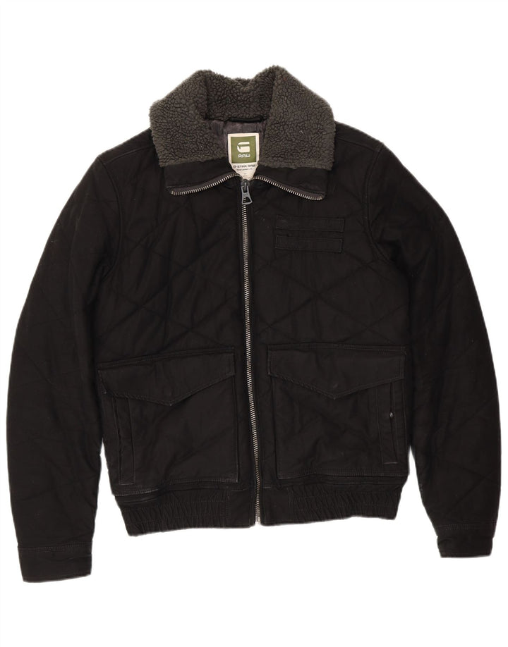 Мужская стеганая куртка G-STAR UK 38 средний черный хлопок