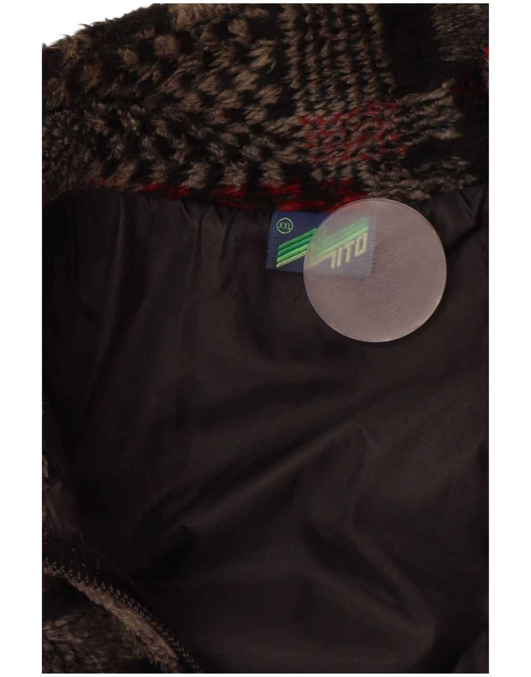 Мужская флисовая куртка VINTAGE UK 44 2XL серая в стиле пэчворк