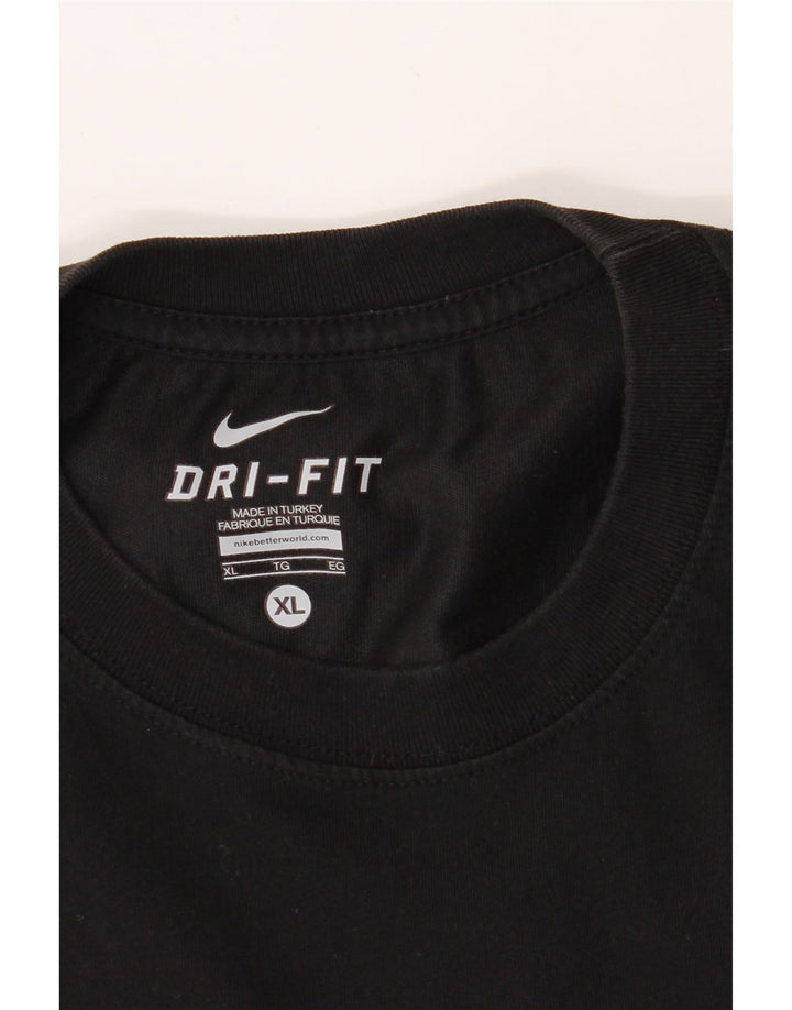NIKE Mens Dri Fit T-Shirt Top XL Black Vintage Nike and Second-Hand Nike from Messina Hembry 