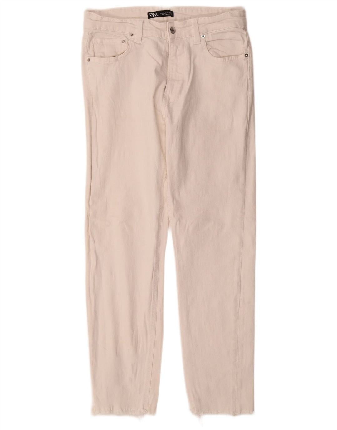 Мужские узкие джинсы ZARA EU 42, большие W32 L28, белый хлопок