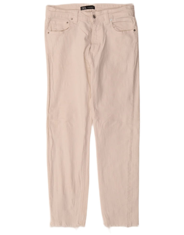 Мужские узкие джинсы ZARA EU 42, большие W32 L28, белый хлопок