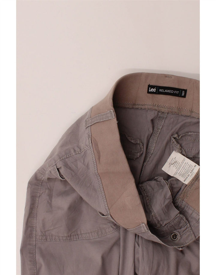 LEE Womens Relaxed Fit Cargo Capri Trousers US 6 Medium W32 L22 Grey Vintage Lee and Second-Hand Lee from Messina Hembry 