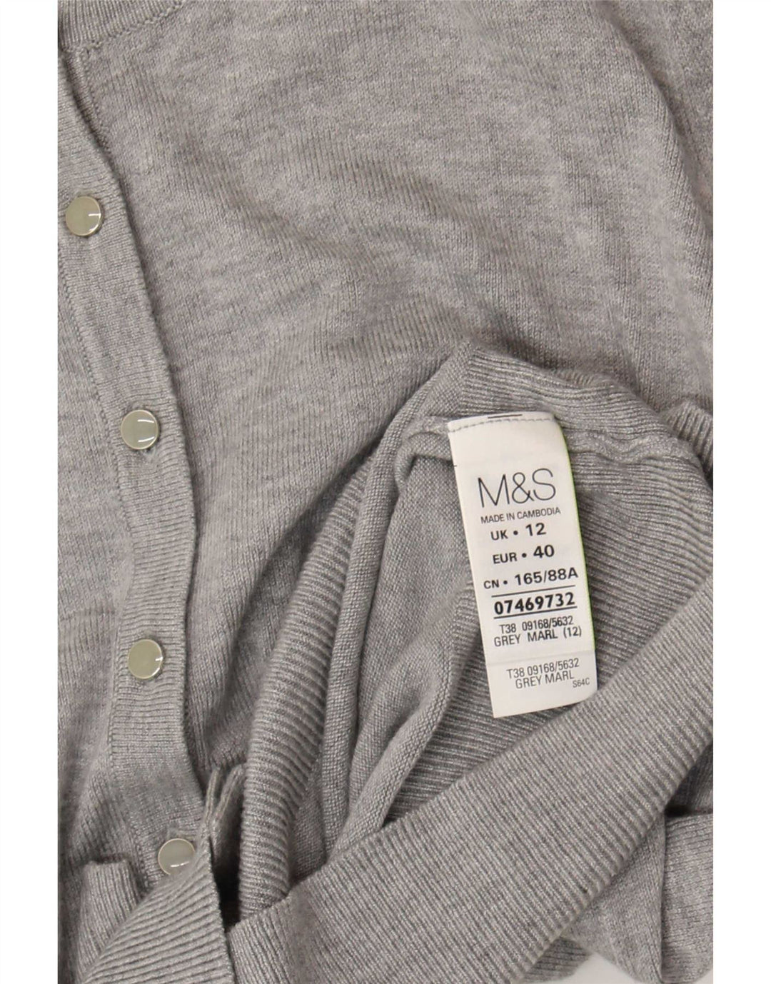 Женский кардиган Marks & Spencer UK 12, средний серый вискоза