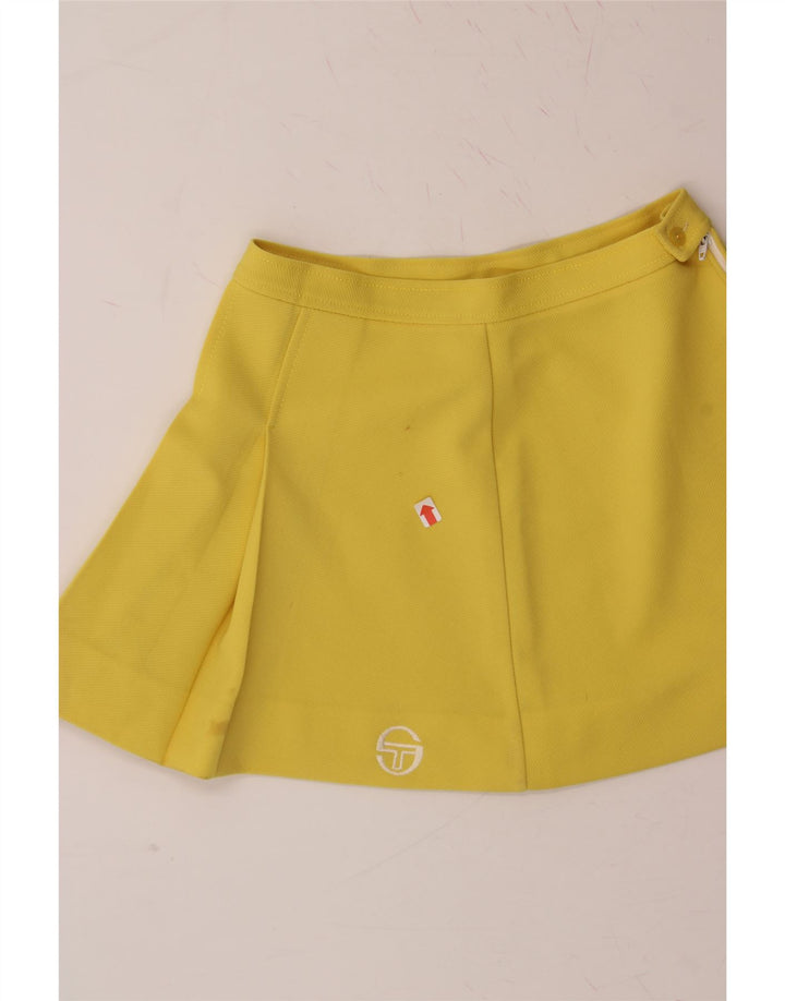 SERGIO TACCHINI Womens Mini Skirt W26 Small Yellow Polyester Vintage Sergio Tacchini and Second-Hand Sergio Tacchini from Messina Hembry 