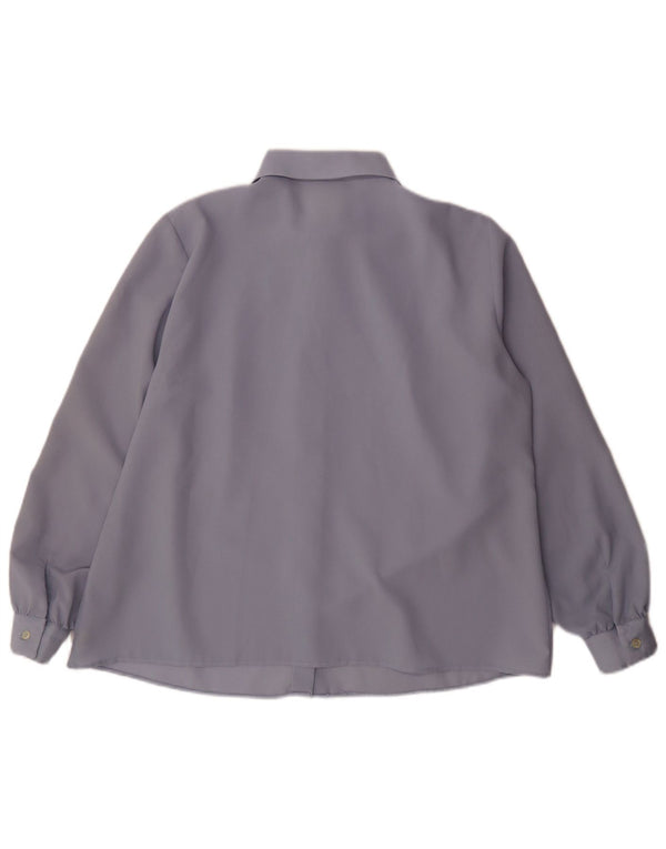 Женская блузка-рубашка Primavera Firenze IT 51 XL Синяя с геометрическим узором Polarskin