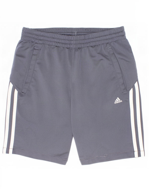 Спортивные шорты Adidas для мальчиков 11-12 лет, серый полиэстер