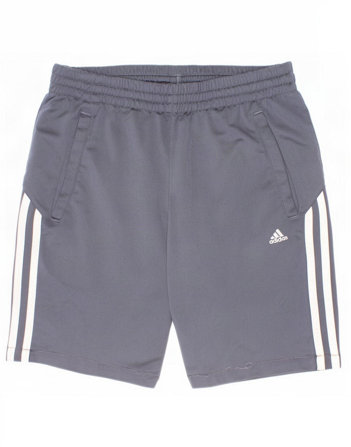 Спортивные шорты Adidas для мальчиков 11-12 лет, серый полиэстер