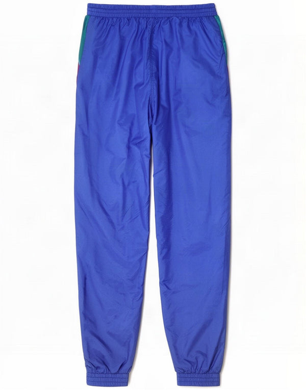 Vintage Mens Tracksuit Trousers Joggers Large Blue Colourblock Polyamide