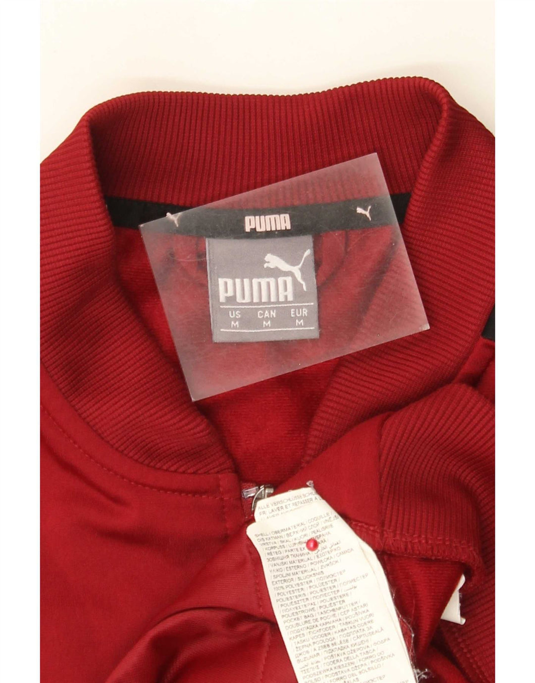 Мужской спортивный костюм Puma с графическим принтом, верхняя куртка среднего бордового цвета с цветными блоками