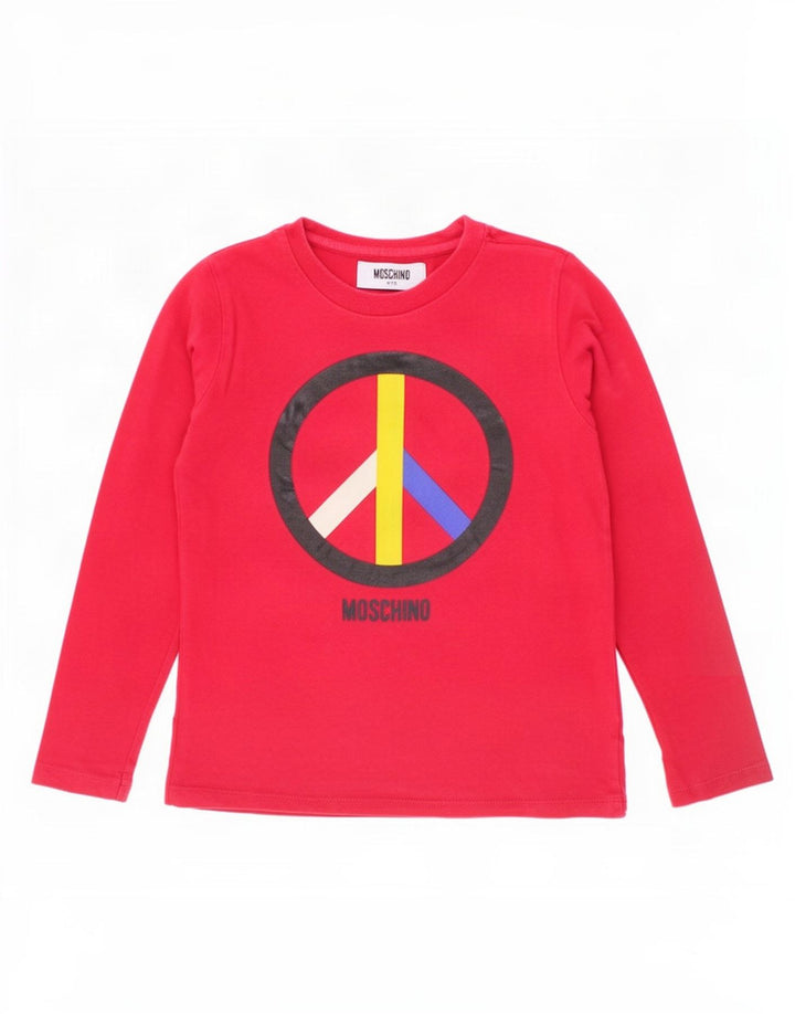Moschino Футболка с рисунком для мальчиков 5–6 лет, красный