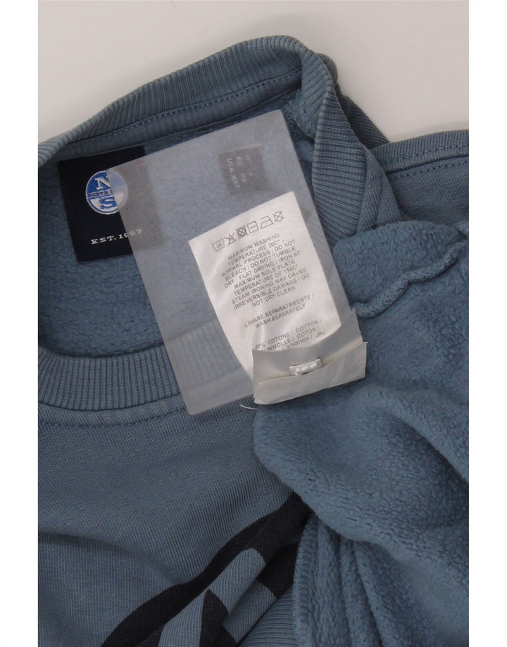 Мужской свитшот с графическим рисунком North Sails XS, синий хлопок