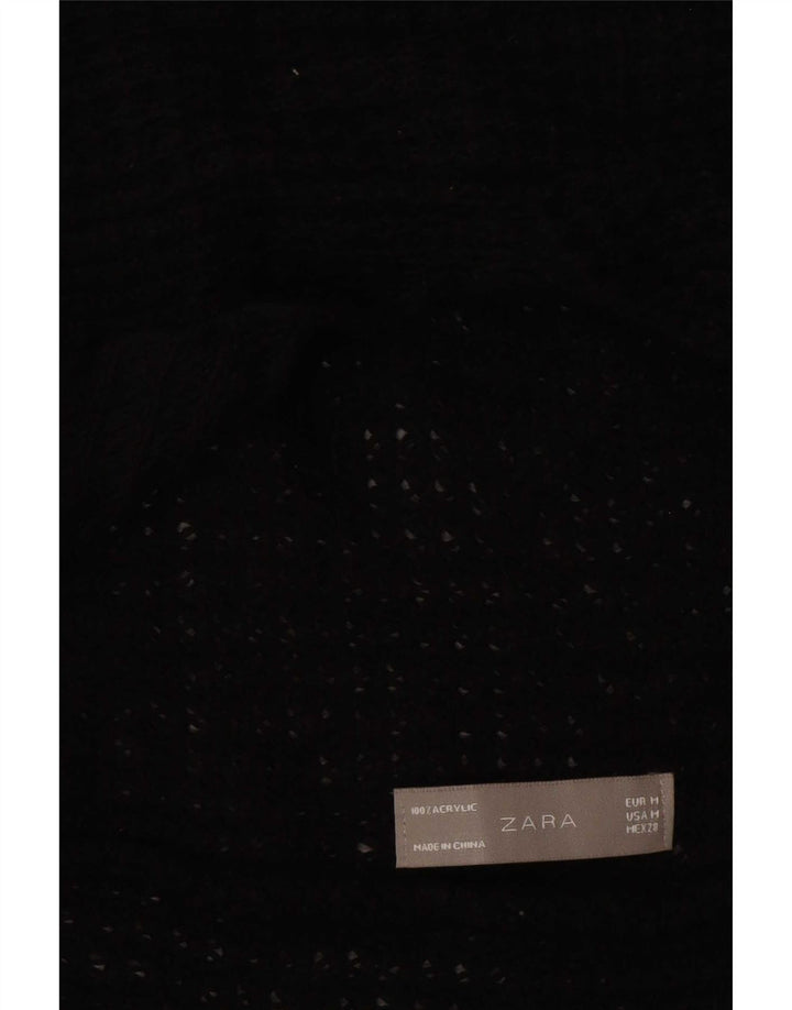 Женский открытый кардиган Zara UK 12, средний черный