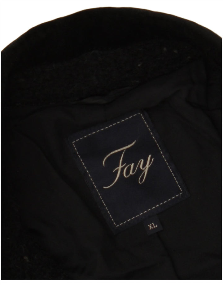 FAY Womens Overcoat UK 18 XL Black