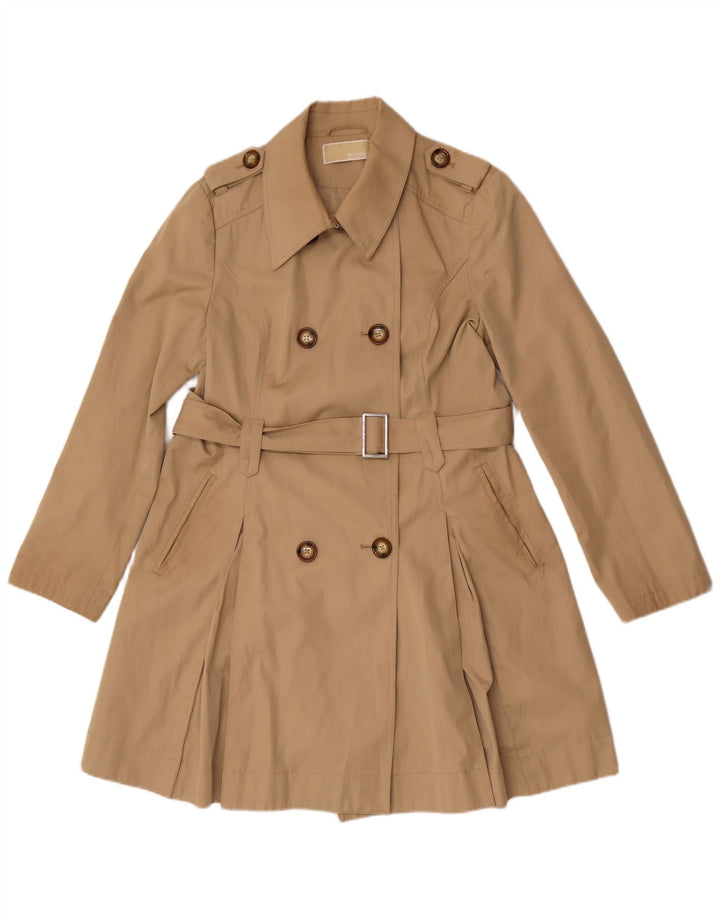 Женский тренч Michael Kors UK 10, маленький, бежевый, хлопок
