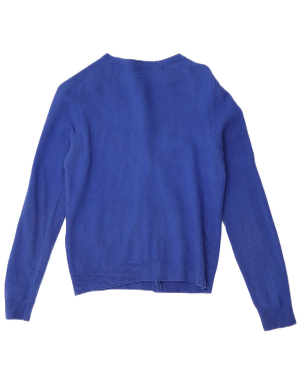 Женский укороченный кардиган Benetton UK 12, средний синий, новая шерсть