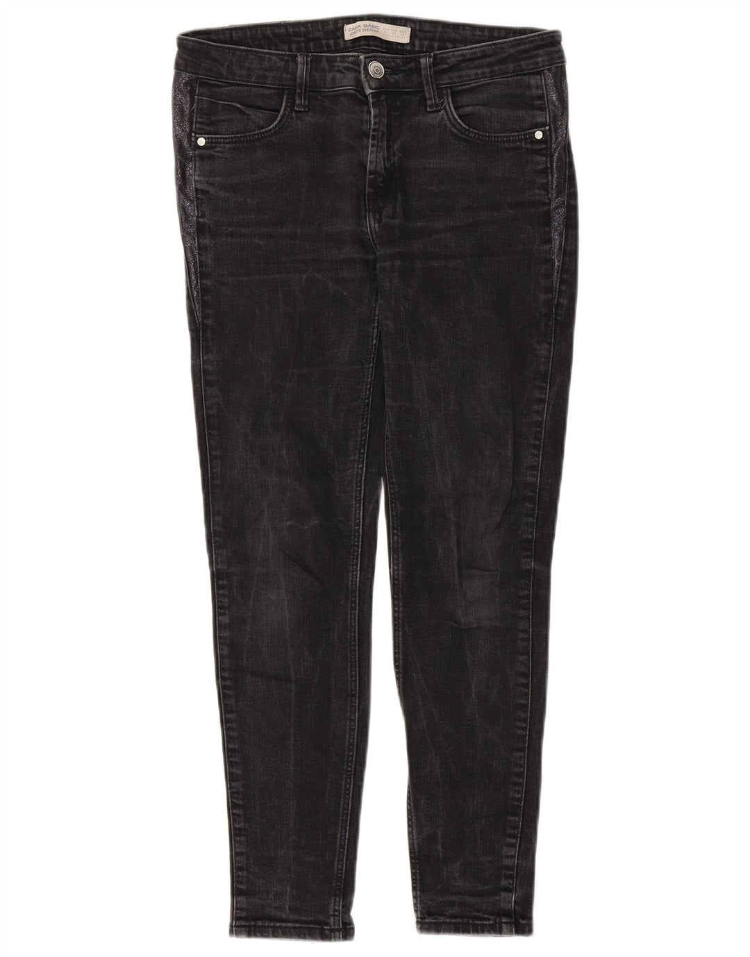 Женские узкие джинсы Zara EU 38 Small W28 L27 Серые