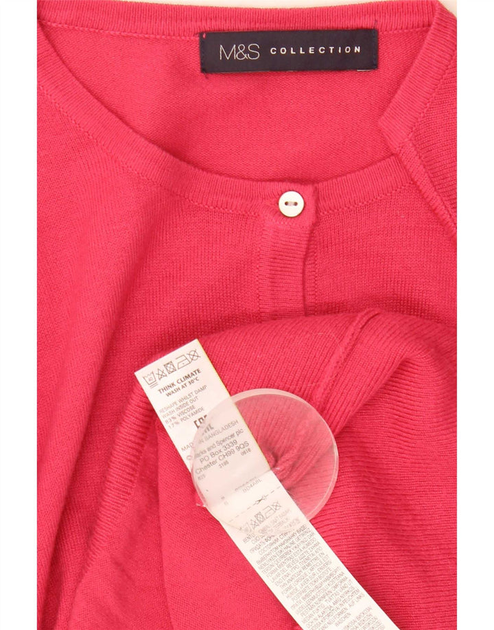 Женский кардиган Marks & Spencer, Великобритания, 8, маленький, розовый, вискоза