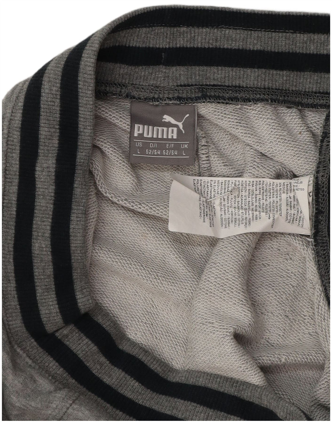 Мужские спортивные шорты с рисунком Puma, большие серые, хлопок