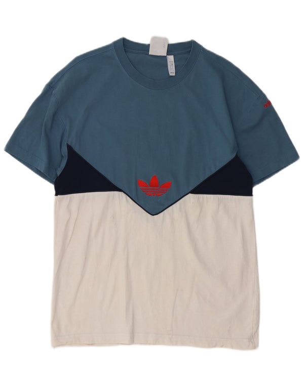 Мужская футболка Adidas Top Small Blue Colourblock Хлопок
