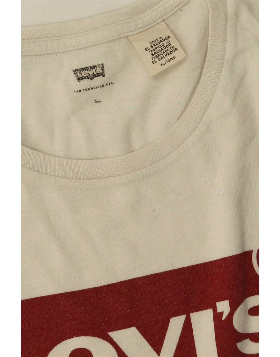 Мужская футболка с рисунком Levi's Top XL, белая