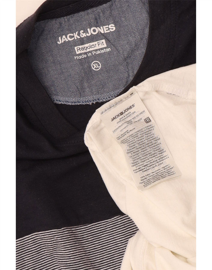 Мужская футболка стандартного кроя Jack & Jones Top XL, разноцветная, с цветными блоками