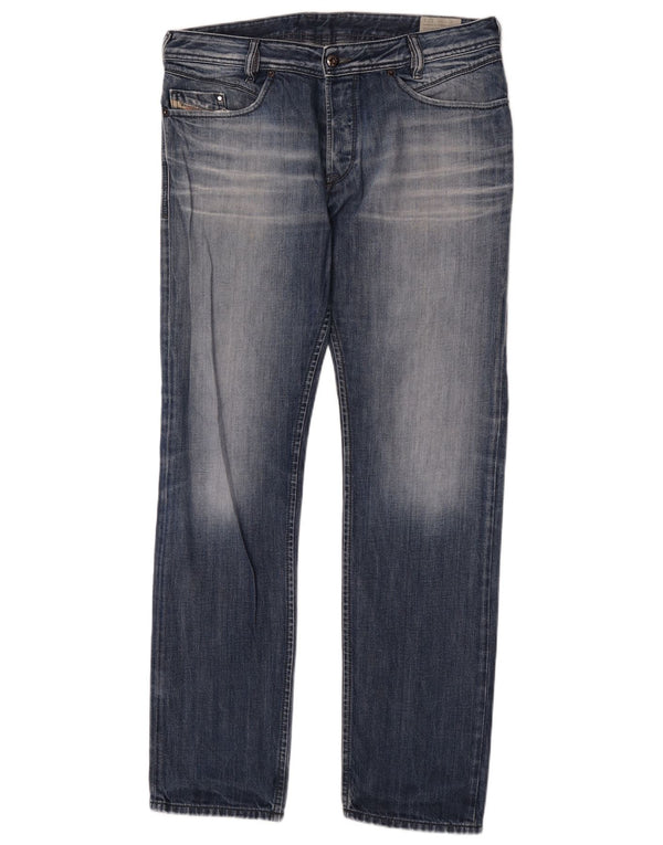 Мужские зауженные джинсы Diesel Iakop Regular W34 L34, синий хлопок