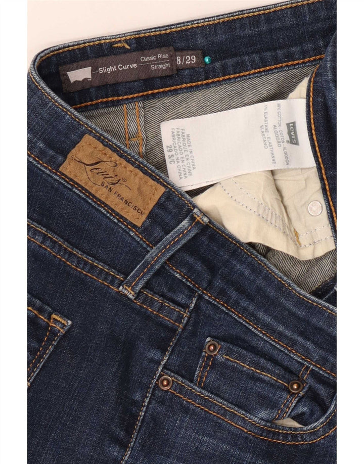 Женские прямые джинсы Levi's с легким изгибом, США 8, средние W29 L29, темно-синие