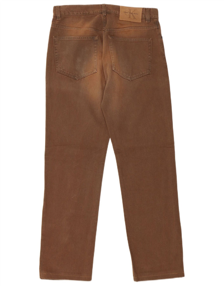 Мужские прямые джинсы CALVIN KLEIN W31 L29, коричневые, хлопок