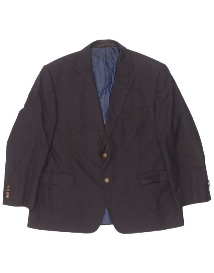 Мужской пиджак Marks & Spencer с 2 пуговицами, Великобритания 46 XL, темно-синий, полиэстер