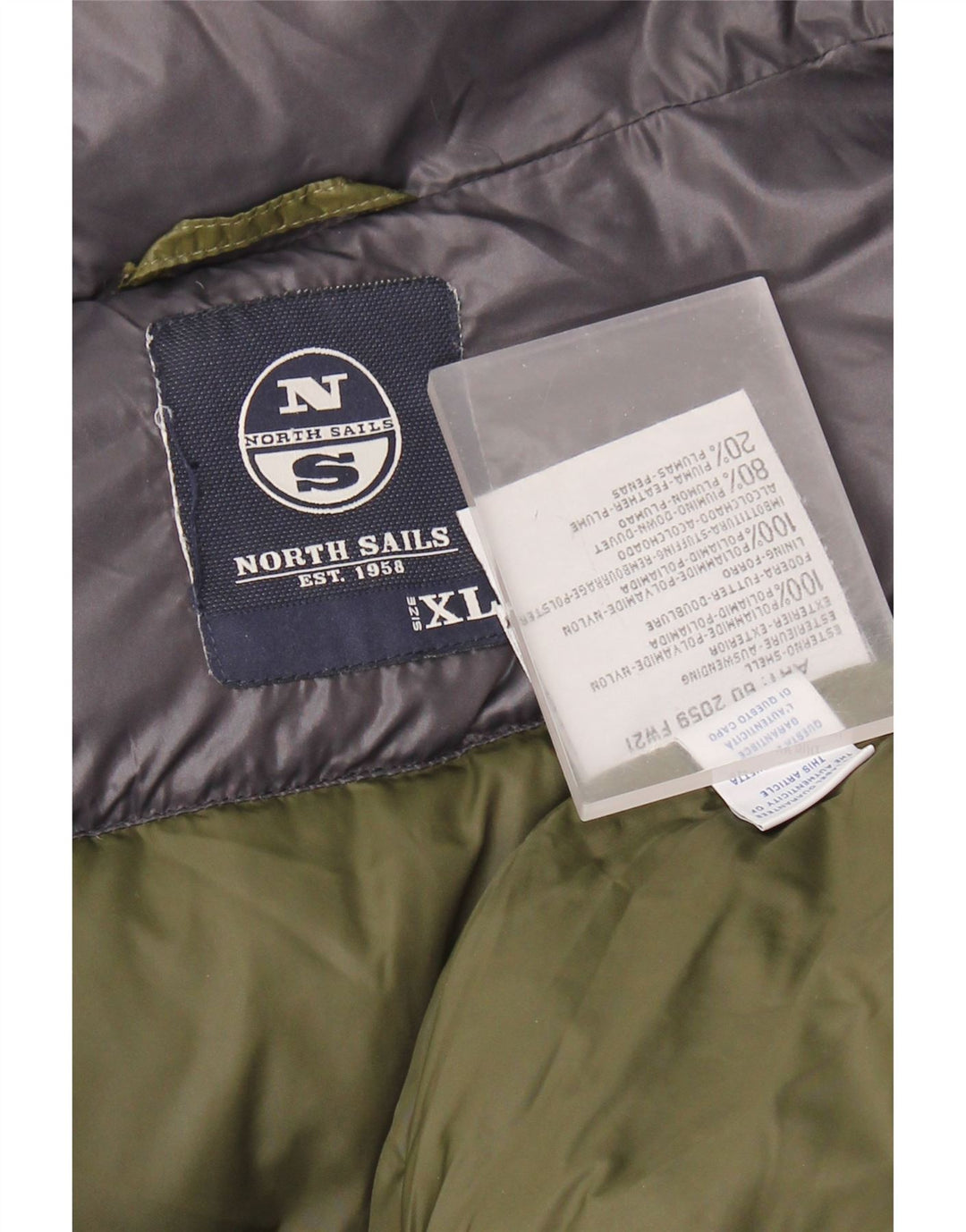 Мужская стеганая куртка NORTH SAILS UK 42 XL темно-синяя из полиамида