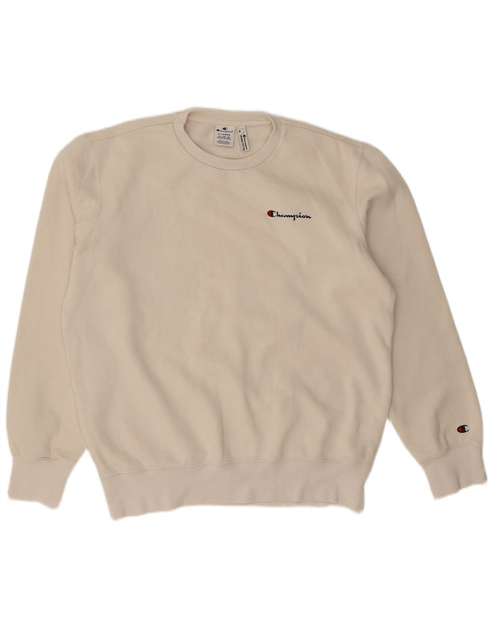 Мужской свитшот Champion XL из хлопка белого цвета