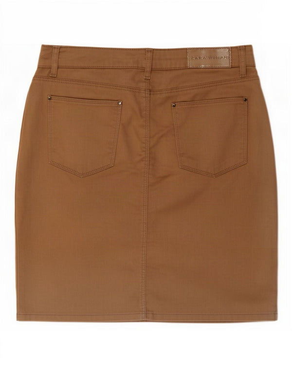 Женская мини-юбка Zara EU 42, большая W32, бежевая