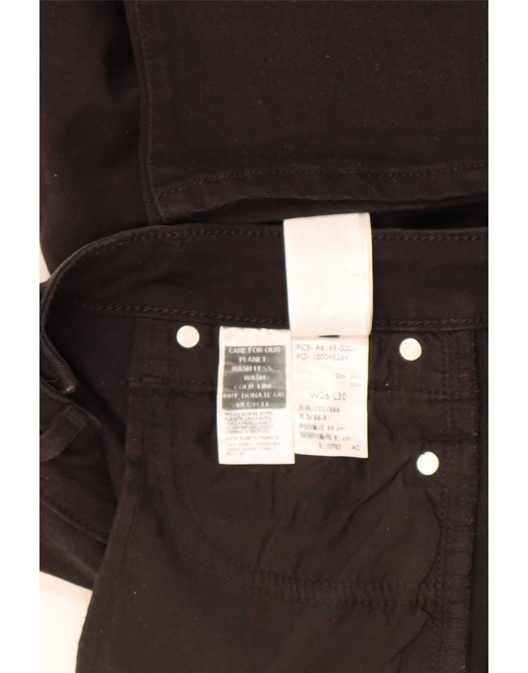 Женские узкие джинсы Levi's 712 W26 L30, черный хлопок