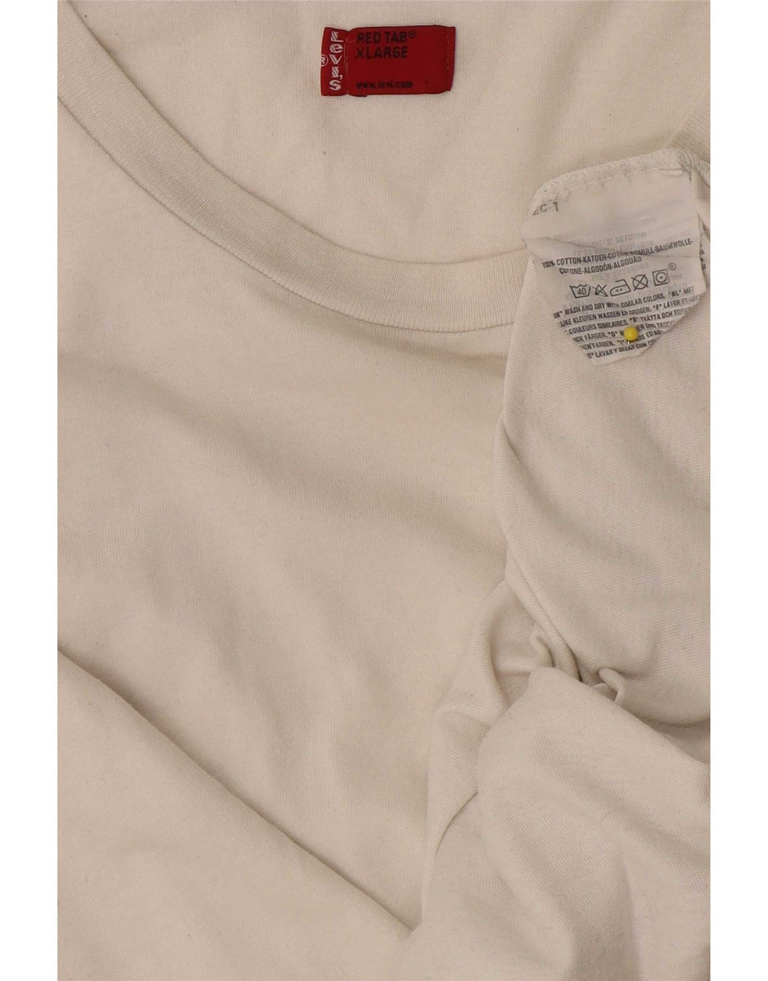 Мужской топ Levi's с длинным рукавом XL, белый хлопок