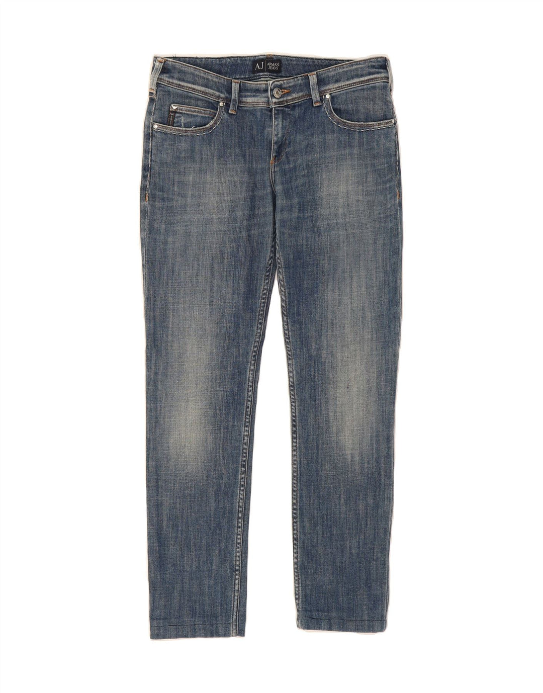 ARMANI Womens Slim Jeans W27 L27  Blue Cotton Vintage Armani and Second-Hand Armani from Messina Hembry 