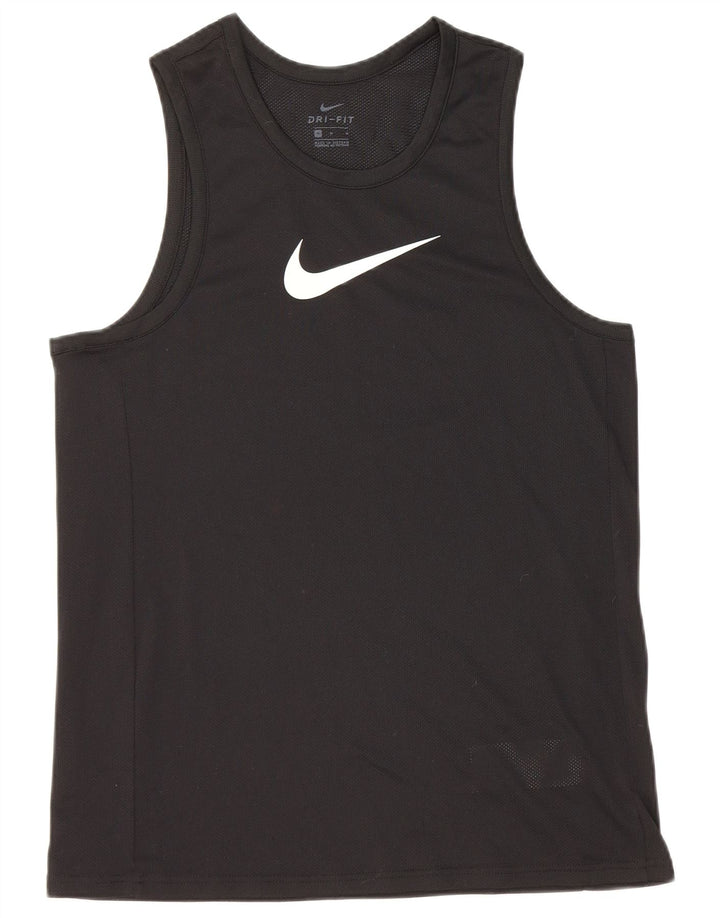 Мужской жилет с графическим рисунком Nike Dri Fit, средний черный полиэстер