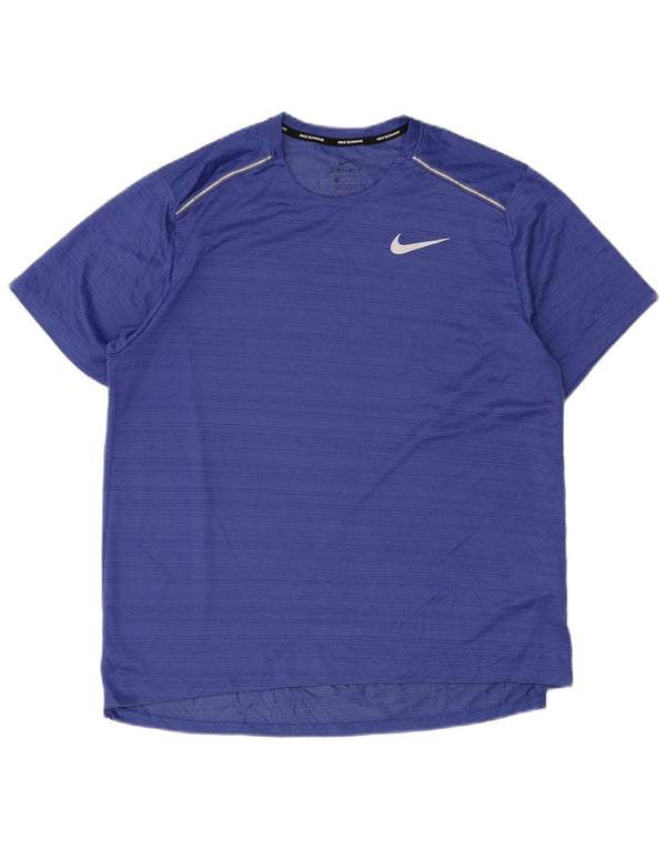 Мужская футболка Nike Dri Fit Top XL из полиэстера в синюю полоску