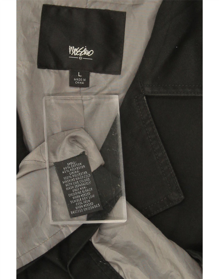 MOSSIMO Womens Overcoat UK 16 Large Black Cotton Vintage Mossimo and Second-Hand Mossimo from Messina Hembry 