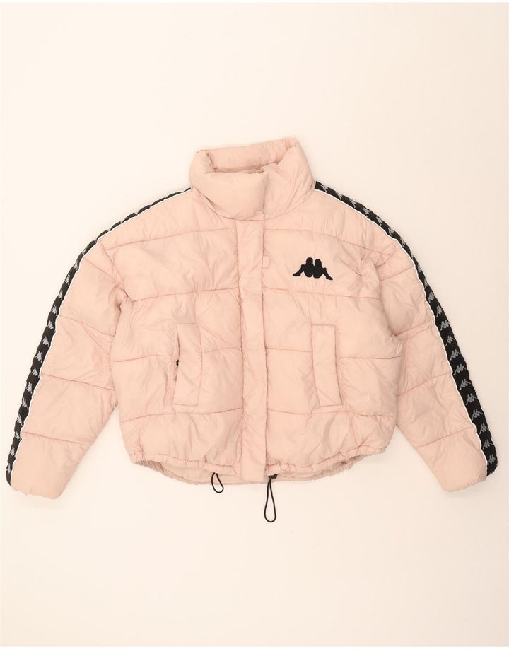KAPPA Womens Oversized Graphic Padded Jacket UK 16 Large Pink Polyamide Vintage Kappa and Second-Hand Kappa from Messina Hembry 
