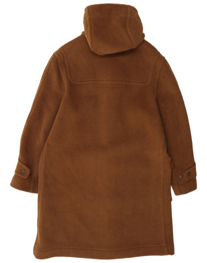DAKS Мужской дафлкот с капюшоном IT 48 Medium Brown Wool