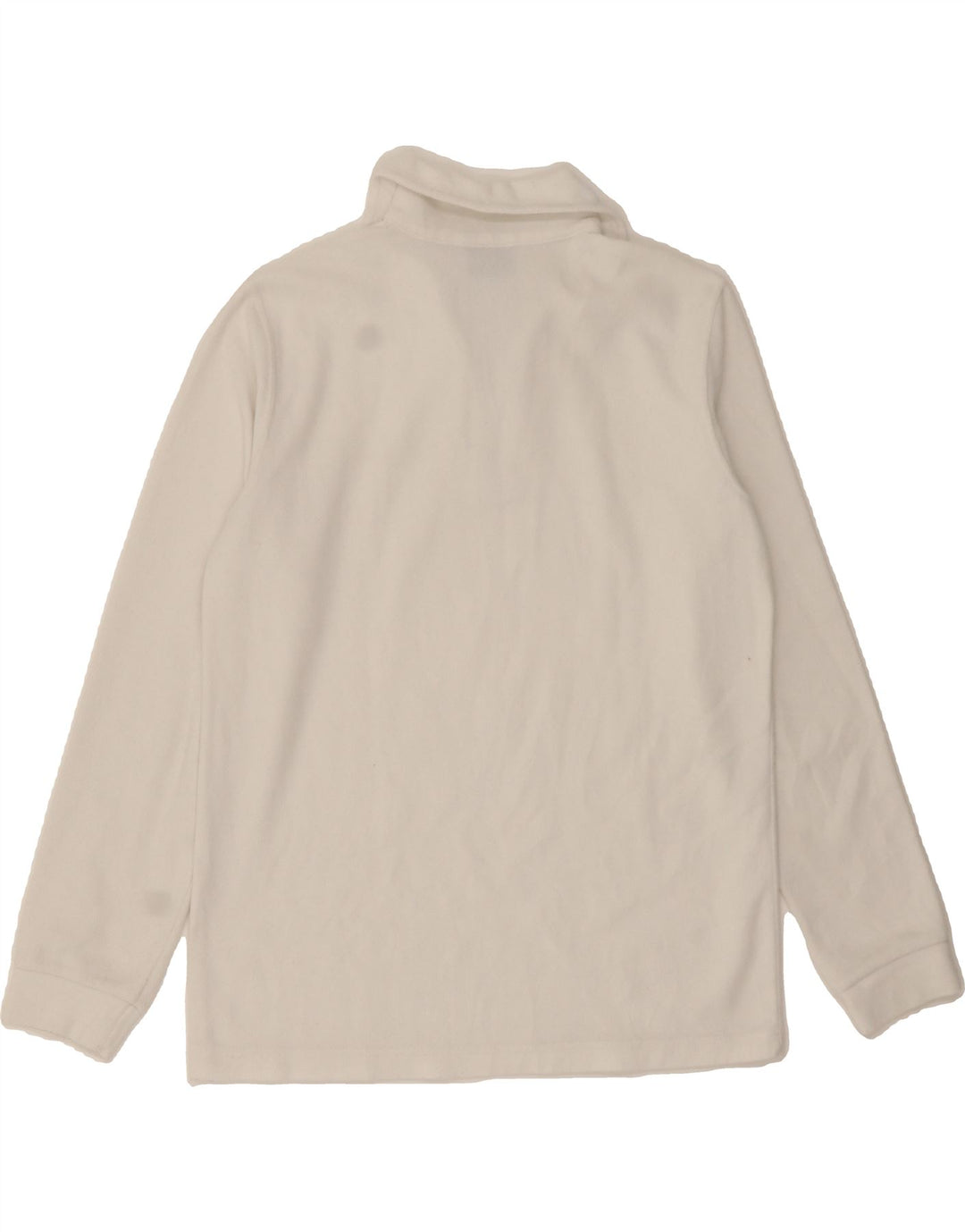 CHAMPION Womens Oversized Zip Neck Fleece Jumper UK 10 Small White Vintage Champion and Second-Hand Champion from Messina Hembry 