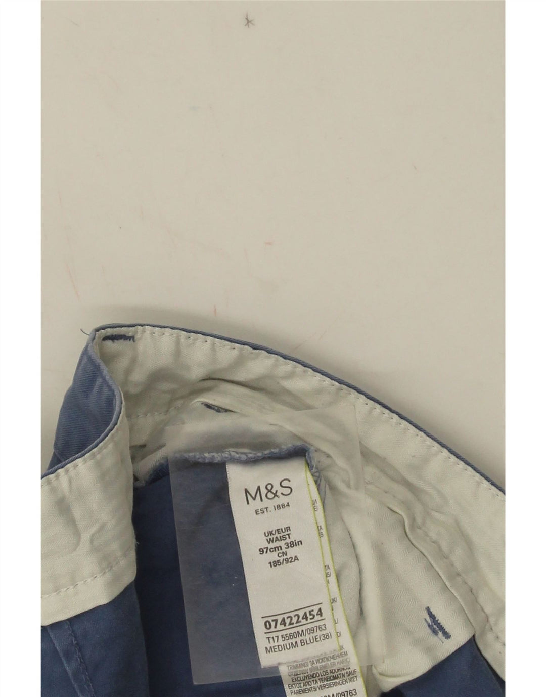 Мужские шорты чинос Marks & Spencer W38 XL, синие, хлопок