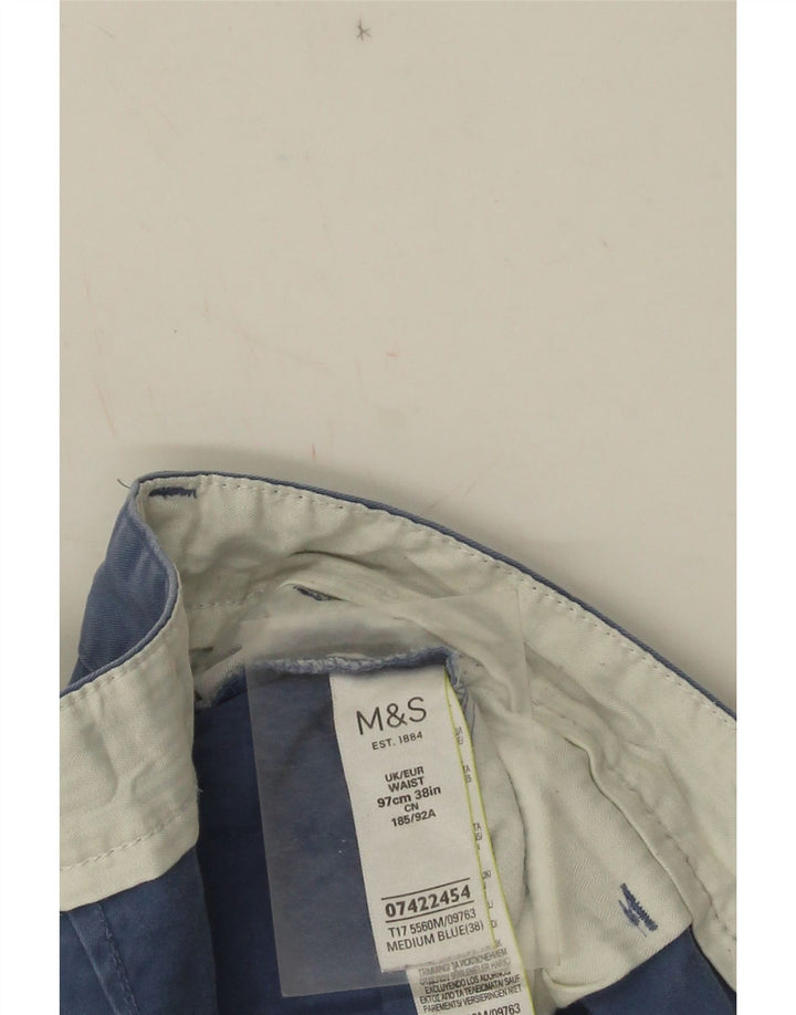 Мужские шорты чинос Marks & Spencer W38 XL, синие, хлопок