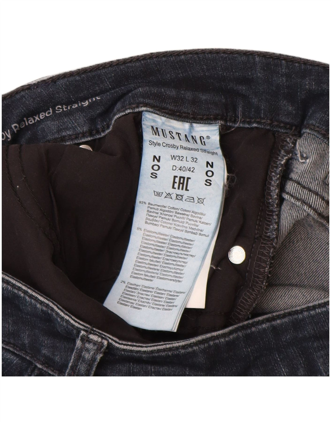 Женские прямые джинсы свободного покроя MUSTANG W32 L32, темно-синий, хлопок