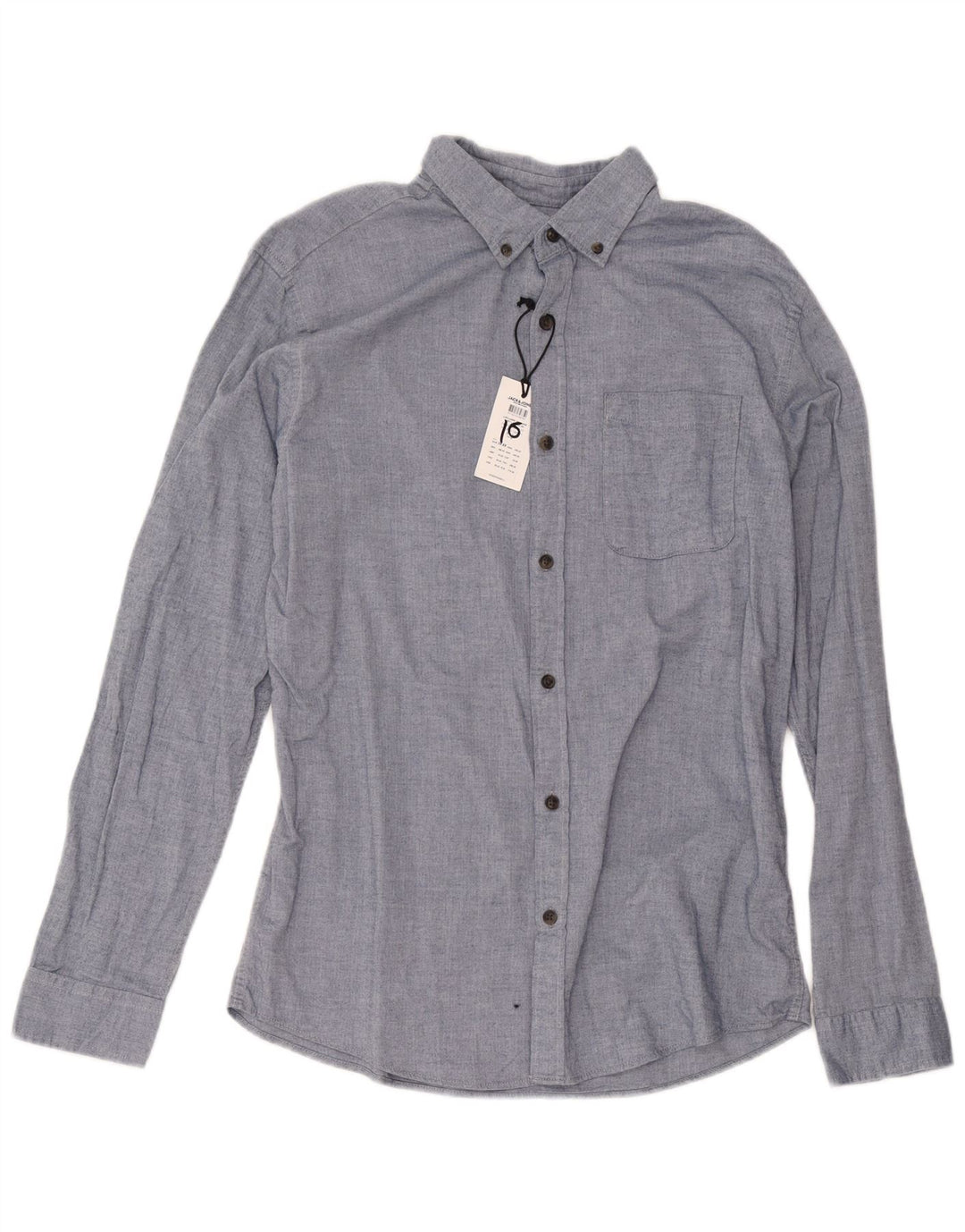 Мужская фланелевая рубашка Jack & Jones, большая синяя хлопковая елочка