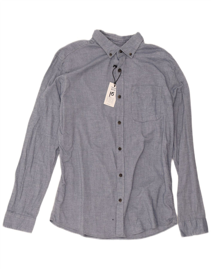 Мужская фланелевая рубашка Jack & Jones, большая синяя хлопковая елочка