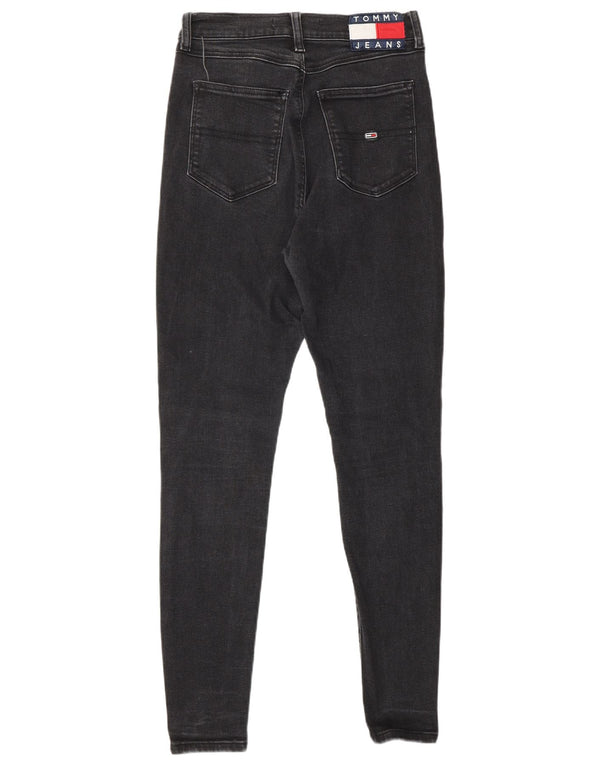 TOMMY HILFIGER Женские джинсы скинни W28 L30, черный хлопок